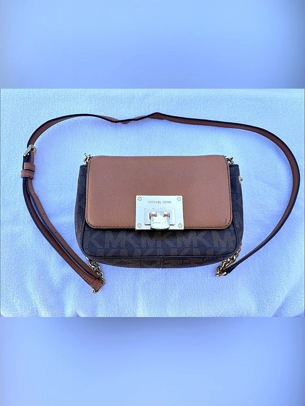 Michael Kors Small Logo Shoulder Bag Brown & Black Crossbody